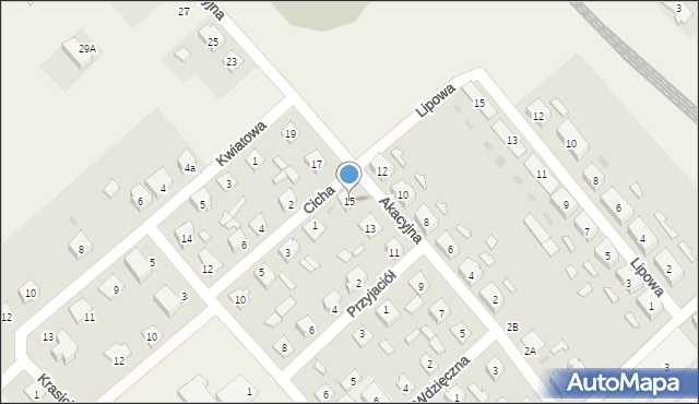 Iłowo-Osada, Akacyjna, 15, mapa Iłowo-Osada