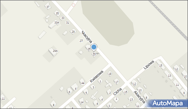 Iłowo-Osada, Akacyjna, 23, mapa Iłowo-Osada