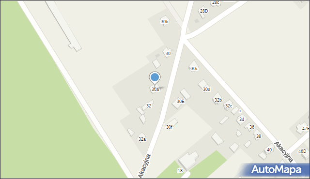 Iłowo-Osada, Akacyjna, 30a, mapa Iłowo-Osada