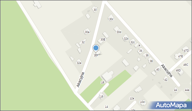 Iłowo-Osada, Akacyjna, 30f, mapa Iłowo-Osada