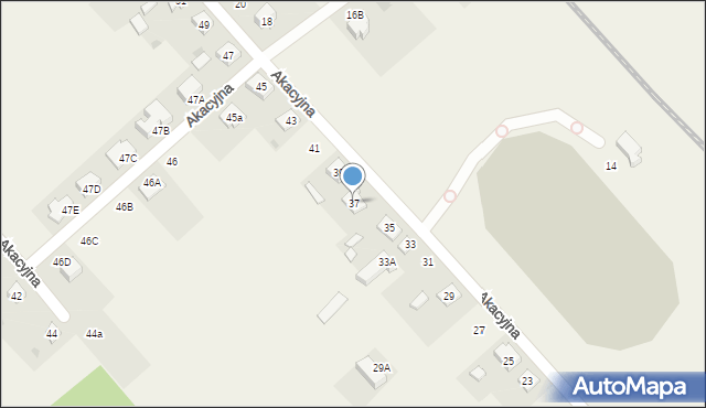 Iłowo-Osada, Akacyjna, 37, mapa Iłowo-Osada