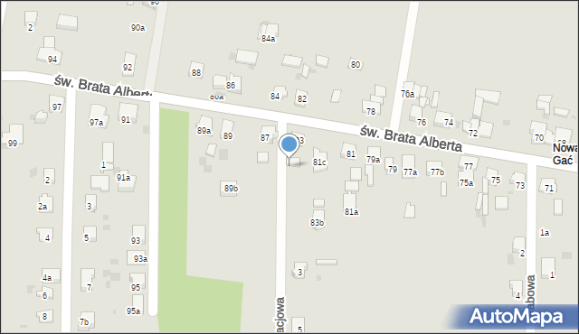 Imielin, Akacjowa, 1, mapa Imielin