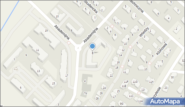 Jabłonna, Akademijna, 6, mapa Jabłonna