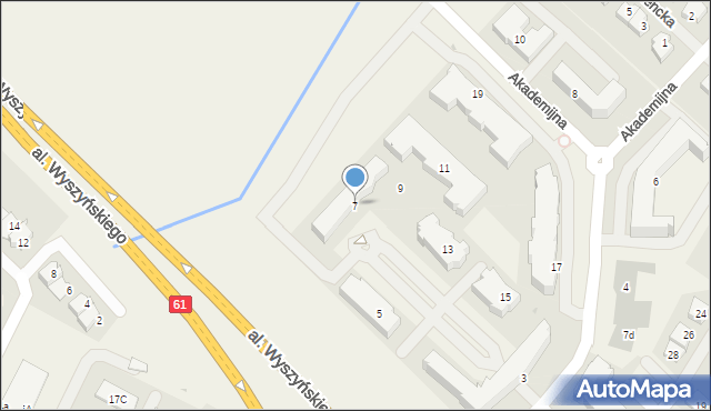 Jabłonna, Akademijna, 7, mapa Jabłonna