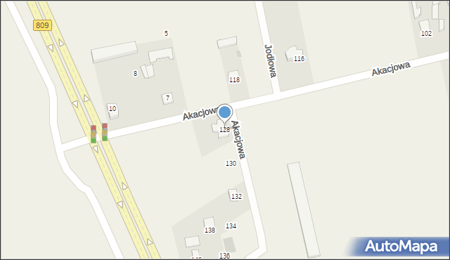 Jakubowice Konińskie, Akacjowa, 128, mapa Jakubowice Konińskie