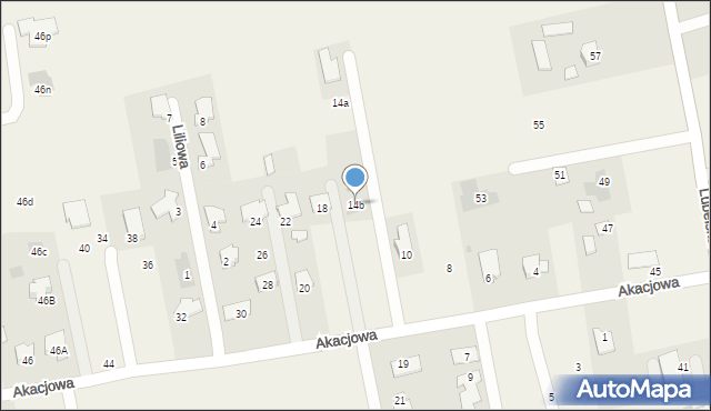 Jakubowice Konińskie, Akacjowa, 14b, mapa Jakubowice Konińskie