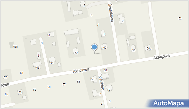 Jakubowice Konińskie, Akacjowa, 60b, mapa Jakubowice Konińskie