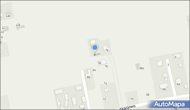 Jakubowice Konińskie, Akacjowa, 80, mapa Jakubowice Konińskie