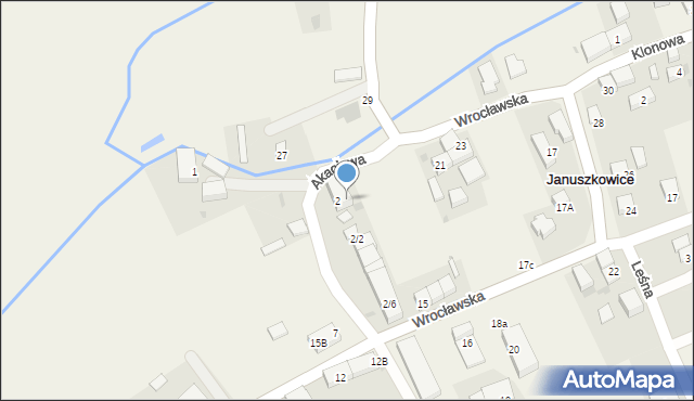 Januszkowice, Akacjowa, 2/1, mapa Januszkowice