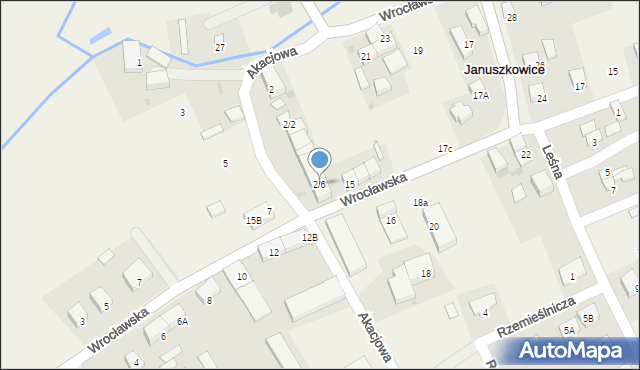 Januszkowice, Akacjowa, 2/6, mapa Januszkowice