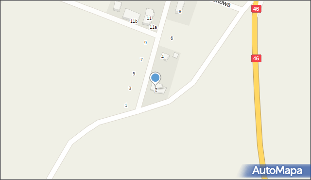 Jaszkowa Dolna, Akacjowa, 2, mapa Jaszkowa Dolna