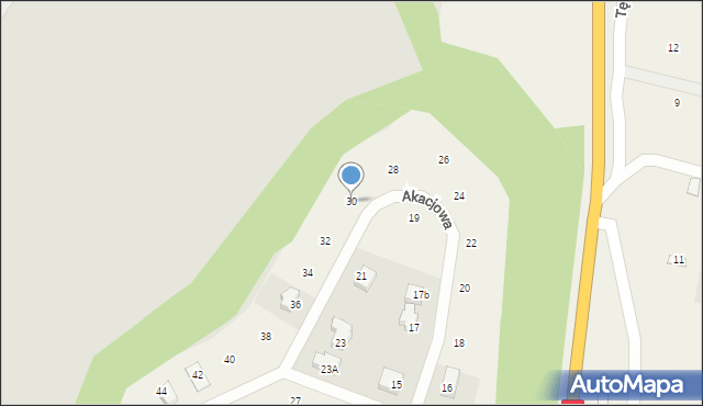 Jaszkowa Dolna, Akacjowa, 30, mapa Jaszkowa Dolna