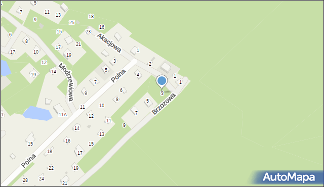 Joachimów-Mogiły, Akacjowa, 3, mapa Joachimów-Mogiły