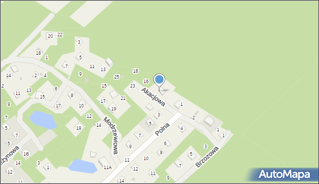 Joachimów-Mogiły, Akacjowa, 4, mapa Joachimów-Mogiły