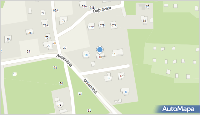 Kalonka, Aksamitna, 16, mapa Kalonka