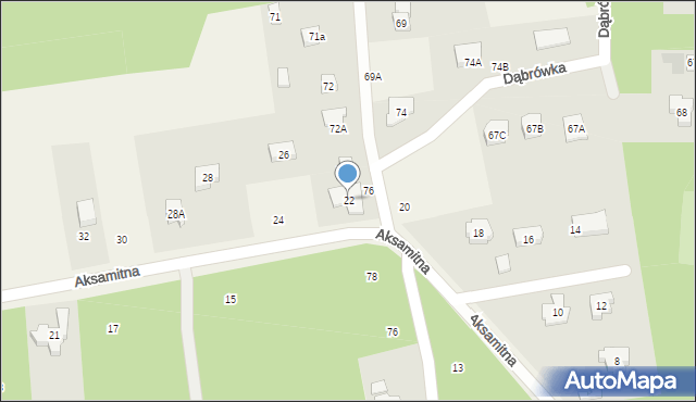 Kalonka, Aksamitna, 22, mapa Kalonka