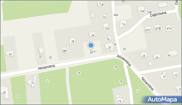 Kalonka, Aksamitna, 24, mapa Kalonka