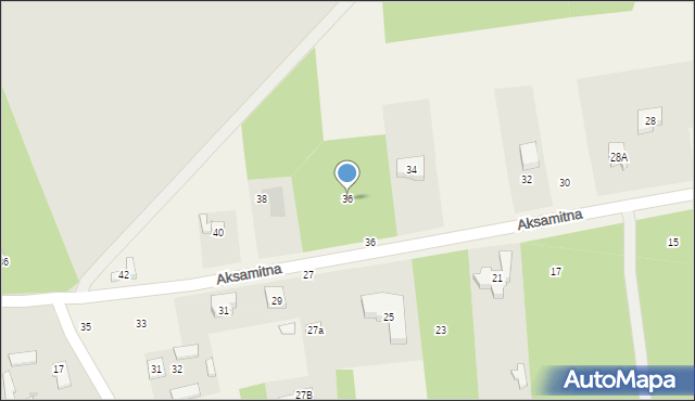 Kalonka, Aksamitna, 36, mapa Kalonka