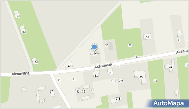 Kalonka, Aksamitna, 40, mapa Kalonka