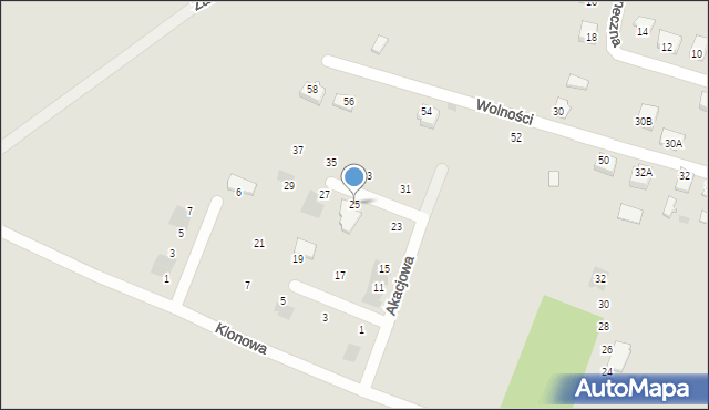 Kańczuga, Akacjowa, 25, mapa Kańczuga