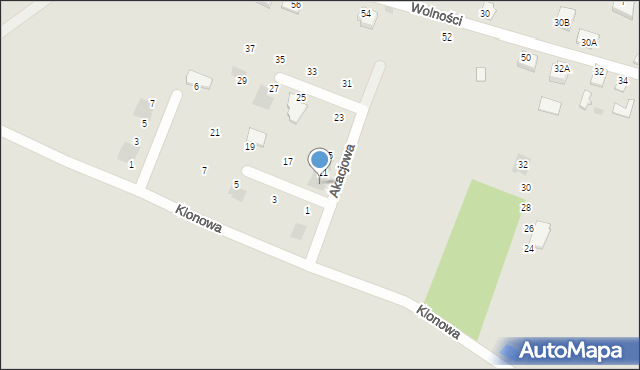 Kańczuga, Akacjowa, 9, mapa Kańczuga