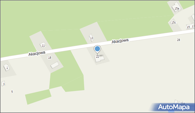 Katarzynów, Akacjowa, 22, mapa Katarzynów