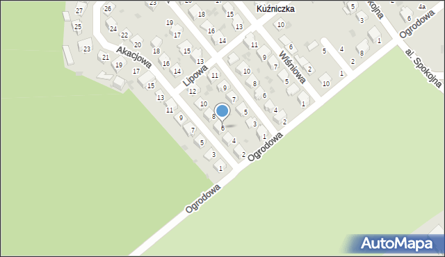 Kędzierzyn-Koźle, Akacjowa, 6, mapa Kędzierzyna-Koźle