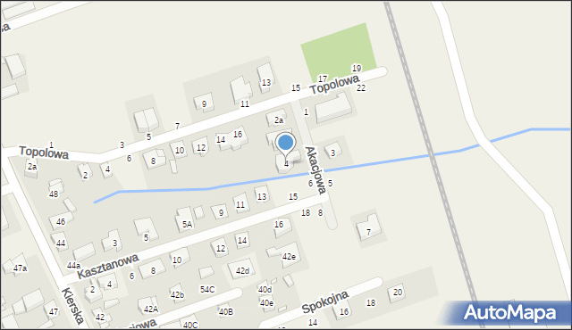 Kiekrz, Akacjowa, 4, mapa Kiekrz