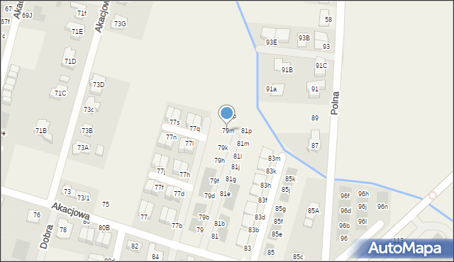 Kiełczów, Akacjowa, 79m, mapa Kiełczów