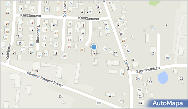 Kleczew, Akacjowa, 5, mapa Kleczew