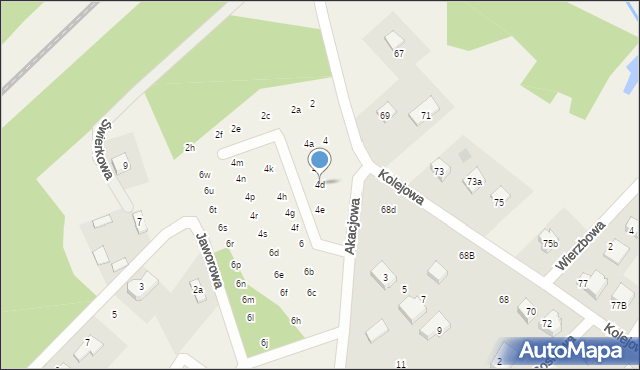 Klepacze, Akacjowa, 4d, mapa Klepacze