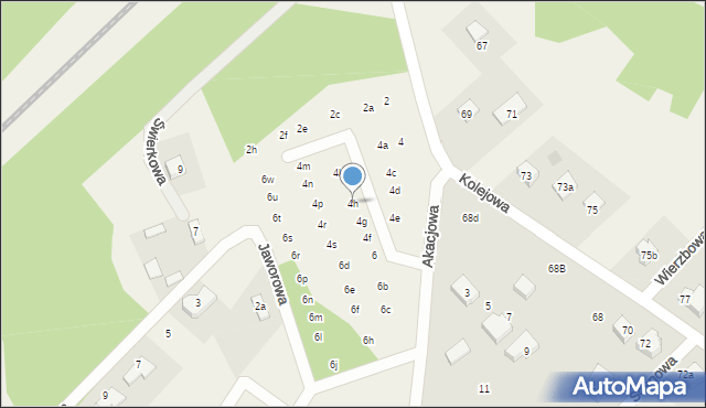 Klepacze, Akacjowa, 4h, mapa Klepacze