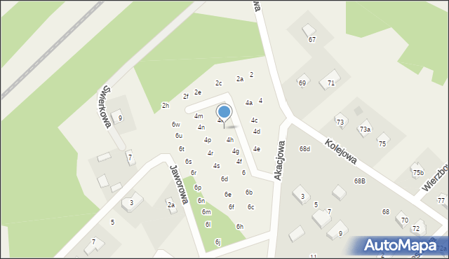 Klepacze, Akacjowa, 4j, mapa Klepacze