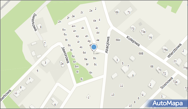 Klepacze, Akacjowa, 6a, mapa Klepacze