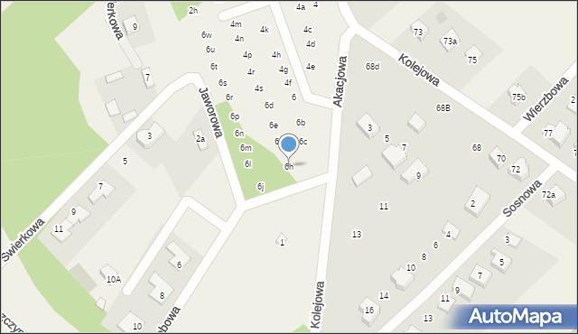 Klepacze, Akacjowa, 6h, mapa Klepacze