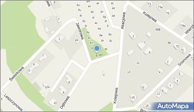 Klepacze, Akacjowa, 6j, mapa Klepacze