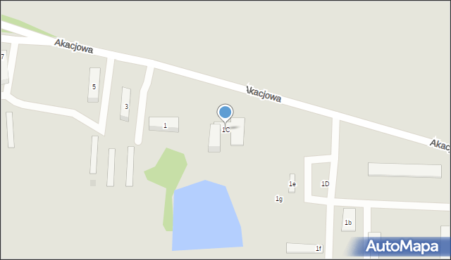 Kleszczele, Akacjowa, 1C, mapa Kleszczele