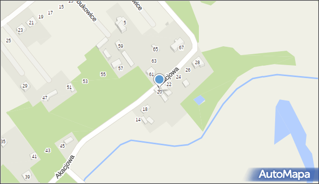 Kłobukowice, Akacjowa, 20, mapa Kłobukowice