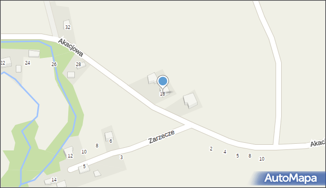 Kobylany, Akacjowa, 18, mapa Kobylany