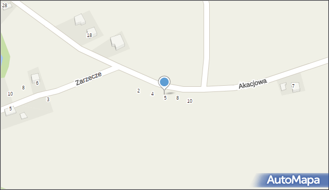 Kobylany, Akacjowa, 6, mapa Kobylany