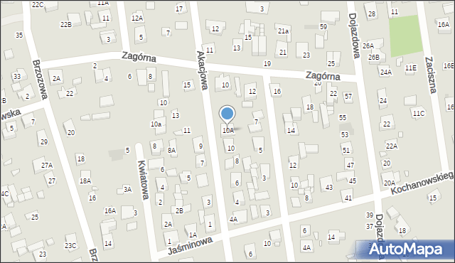 Kobyłka, Akacjowa, 10A, mapa Kobyłka