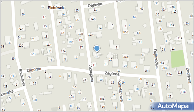 Kobyłka, Akacjowa, 12, mapa Kobyłka