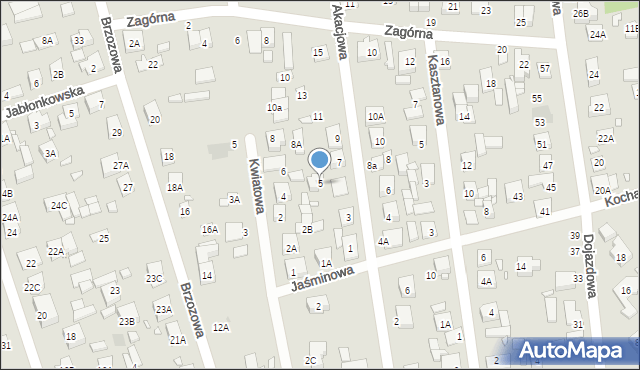 Kobyłka, Akacjowa, 5, mapa Kobyłka