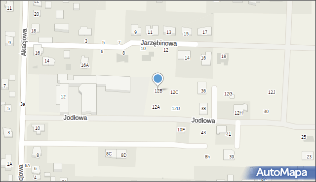 Koczargi Stare, Akacjowa, 12B, mapa Koczargi Stare