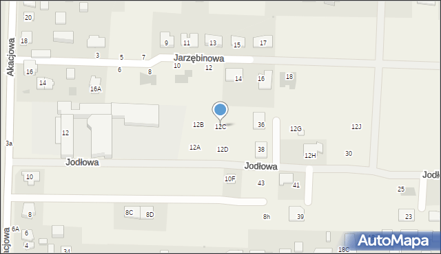 Koczargi Stare, Akacjowa, 12C, mapa Koczargi Stare