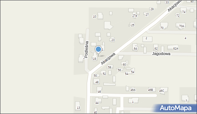 Koczargi Stare, Akacjowa, 19a, mapa Koczargi Stare