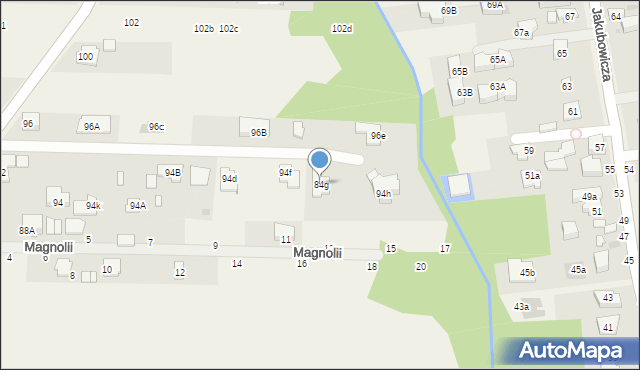 Koczargi Stare, Akacjowa, 84g, mapa Koczargi Stare