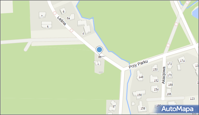 Koczargi Stare, Akacjowa, 86, mapa Koczargi Stare