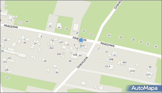 Konstancin-Jeziorna, Akacjowa, 15, mapa Konstancin-Jeziorna