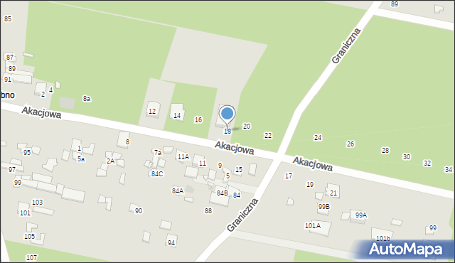 Konstancin-Jeziorna, Akacjowa, 18, mapa Konstancin-Jeziorna